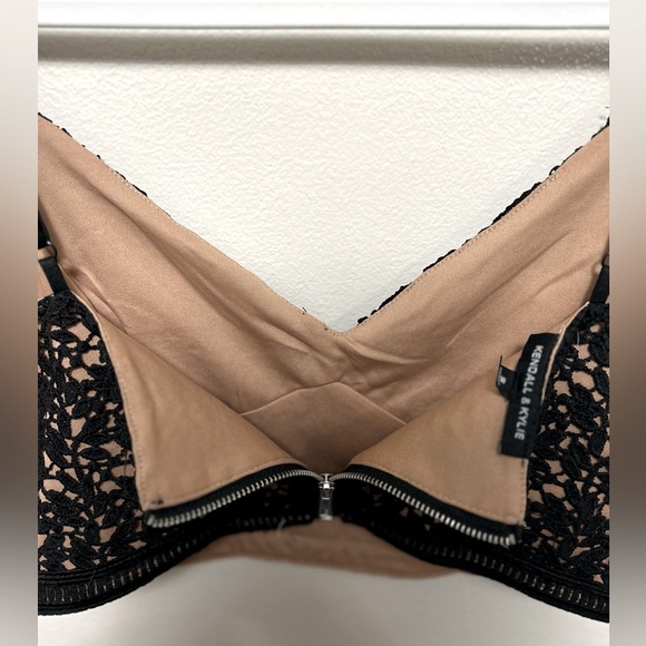 Kendall & Kylie 2 Piece Black Lacey Skirt & Top Set - Picture 5 of 8